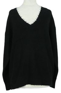 Dámsky čierny sveter s korálkami Very