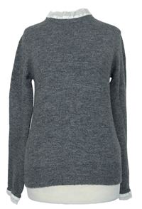 Dámsky sivý sveter so stojačikom Primark
