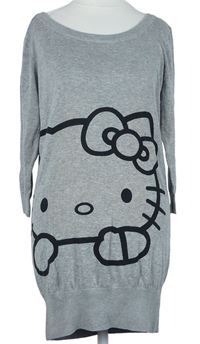 Dámská šedá svetrová tunika s Hello Kitty H&M