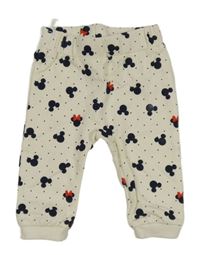 Smetanové puntíkaté baggy tepláky s Minnie Disney