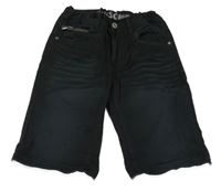 Černé riflové kraťasy