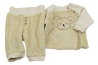 2set- béžová chlupato/tepláková mikina s koalou+ tepláky Topomini