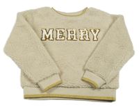 Béžová huňatá mikina s nápisom Dunnes