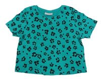 Tyrkysové crop tričko s flíčky Matalan