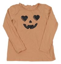 Svetloružové tričko so smajlíkom H&M