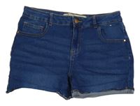 Tmavomodré rifľové kraťasy Denim Co.