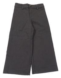 Tmavošedé elastické široké rifle Kids