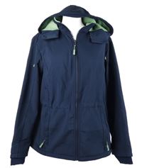 Dámská tmavomodrá softshellová bunda s kapucí 
