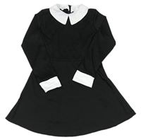Kostým - Černo-bílé šaty - Wednesday