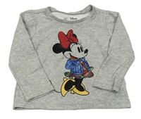 Sivé tričko s Minnie Disney