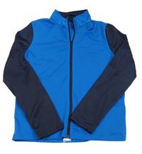 Modro-tmavomodrá sportovní propínací mikina 