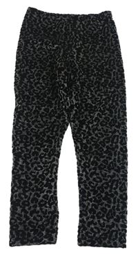 Čierno-strieborné vzorované legíny Tu