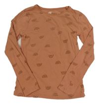 Starorůžové triko s duhami H&M