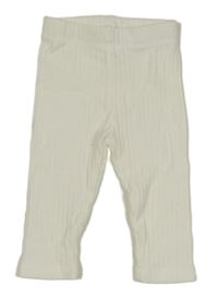 Biele rebrované legíny Reserved