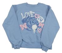 Světlemodrá mikina s potiskem Matalan