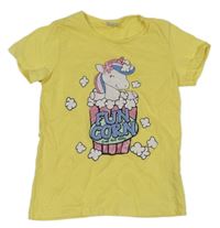 Žluté tričko s jednorožcem Kiki&Koko