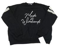 Nové - Čierna mikina s nápisom M&S