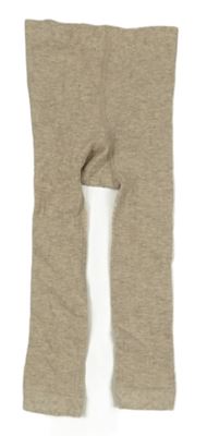 Béžové rebrované punčocháčové legíny H&M