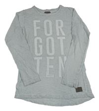 Šedé žíhané triko s nápisem Stacatto 