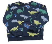 Tmavomodrá mikina s dinosaurami M&S