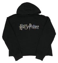 Čierna crop mikina s kapucí - Harry Potter