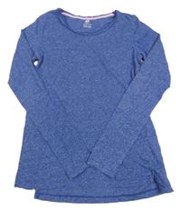 Modré melírované triko H&M