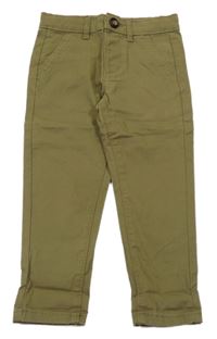 Khaki plátenné nohavice Dunnes