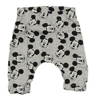 Šedé melírované tepláky s Mickeym Disney
