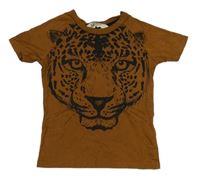 Hnedé tričko s leopardmi H&M
