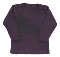 Fialové triko s nápisy Name it