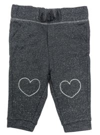 Šedo-stříbrné tepláky se srdíčky C&A