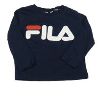 Tmavomodré triko s logem Fila 