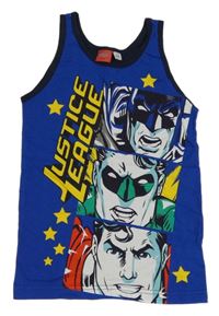 Modro-tmavomodré tílko s potiskem Justice League 