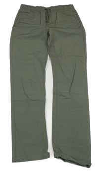 Khaki plátěné kalhoty M&S
