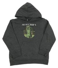 Šedá mikina Minecraft s kapucňou Tu