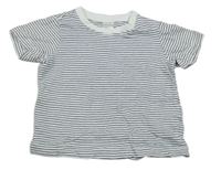 Bielo-čierne pruhované tričko H&M