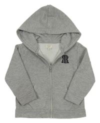Sivá prepínaci mikina s logom a kapucňou River Island