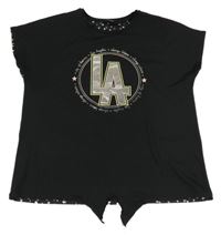 Černé sportovní triko s nápisem George 