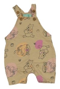 Béžové laclové teplákové kraťasy s medvídkem Pú Disney