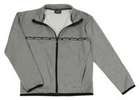 Šedá melírovaná sportovní mikina s logy Bekkin