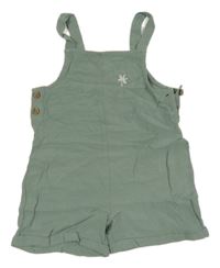 Zelenošedý lehký kraťasový overal s palmou Primark