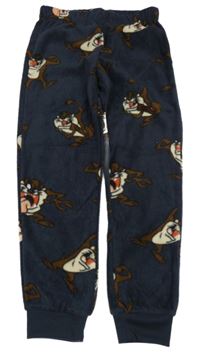 Tmavomodrošedé fleecové nohavice s Tazem