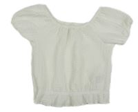 Bílá žabičková crop halenka H&M
