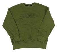 Khaki oversize mikina s nápisom Kappahl