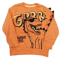 Oranžová mikina s dinosaurom F&F