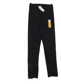 Nové - Černé žebrované legíny Primark 