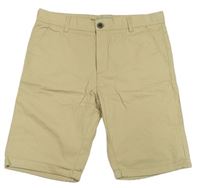 Béžové chino plátěné kraťasy ZARA