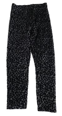 Stříbrno-čierne vzorované legíny Tu