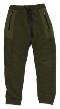 Khaki-černé melírované tepláky George