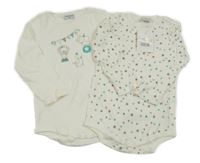 Nové - 2x - Smetanové body - s cirkusovými zvířátky, s hvězdičkami KIDIVIO